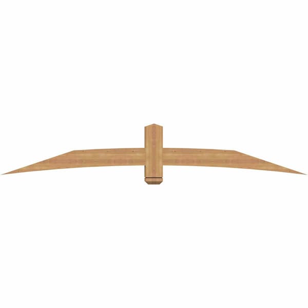 Ekena Millwork Bellingham Timber Gable Bracket, Western Red Cedar, 96"W x 16"H x 5 1/2"D x 5 1/2"F, 4/12 Pitch GBW096X16X0606BEL00SWR - main